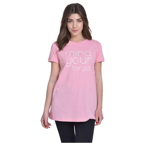 Target Γυναικεία κοντομάνικη μπλούζα Long T-Shirt Single Jersey "Mind"